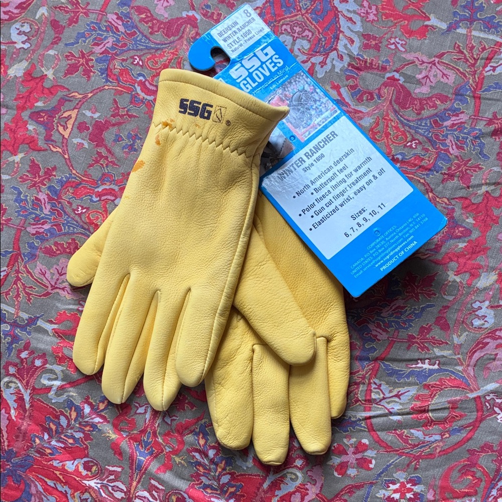 SSG Yellow Leather Gloves